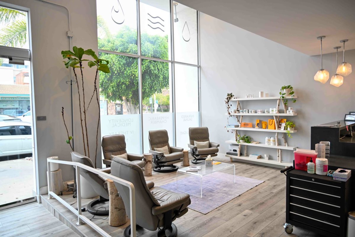 Front office and hallway of the SDBody La Jolla clinic on Fay Ave