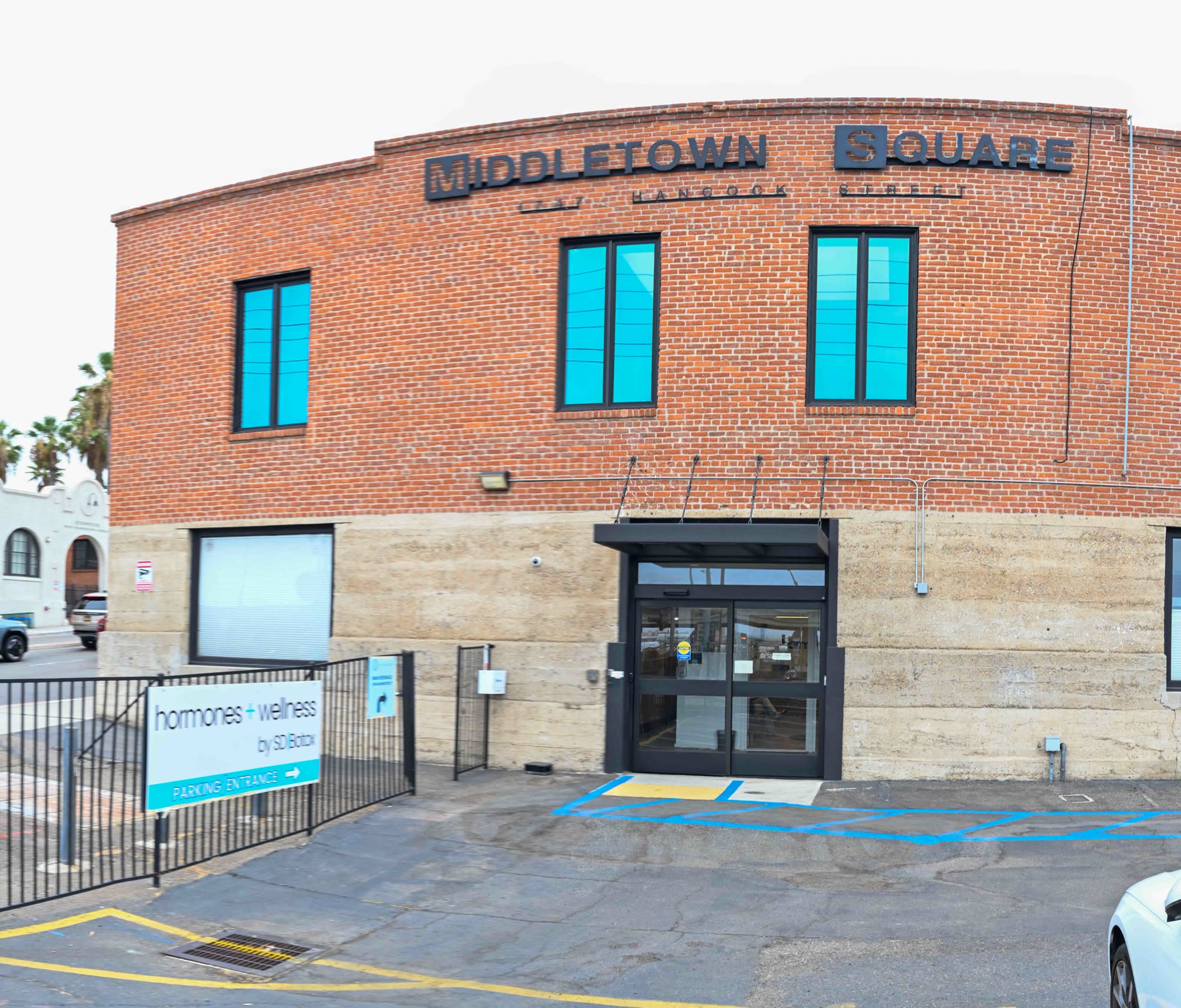 Exterior of the SDBody Mission Hills clinic on Hancock St, San Diego